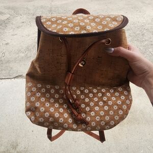 100% Cork Daisy Tan Backpack Beach Cute From Canary Islands